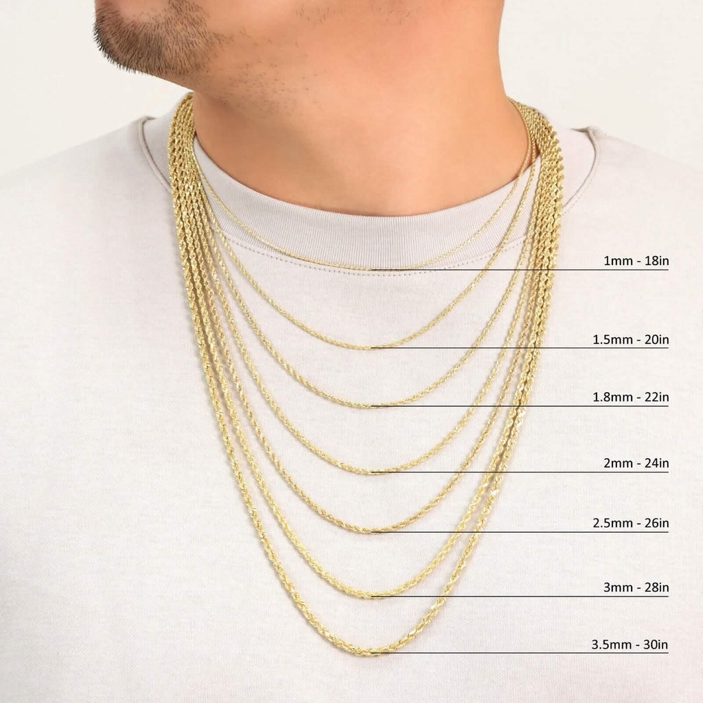 Rope Chain in Yellow Gold - 5mm