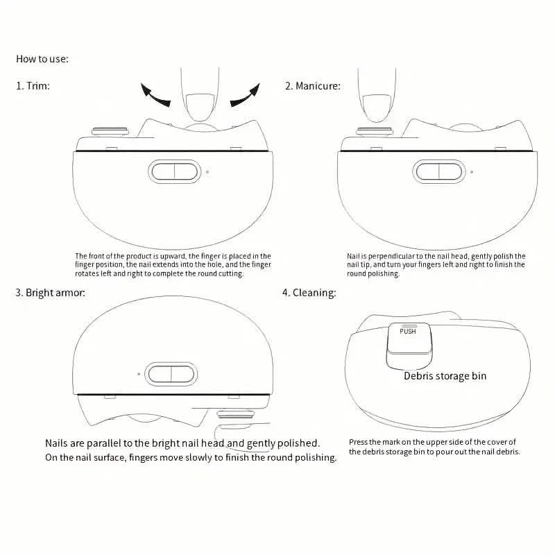 Smart Electric Nail Clipper with Anti-Pinch