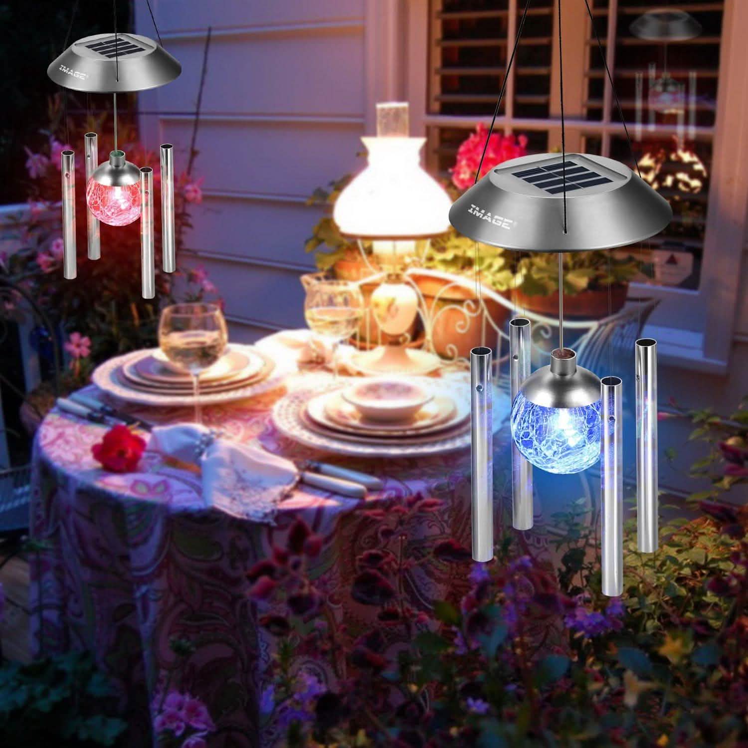 Solar Wind Chimes Color Changing LED Light