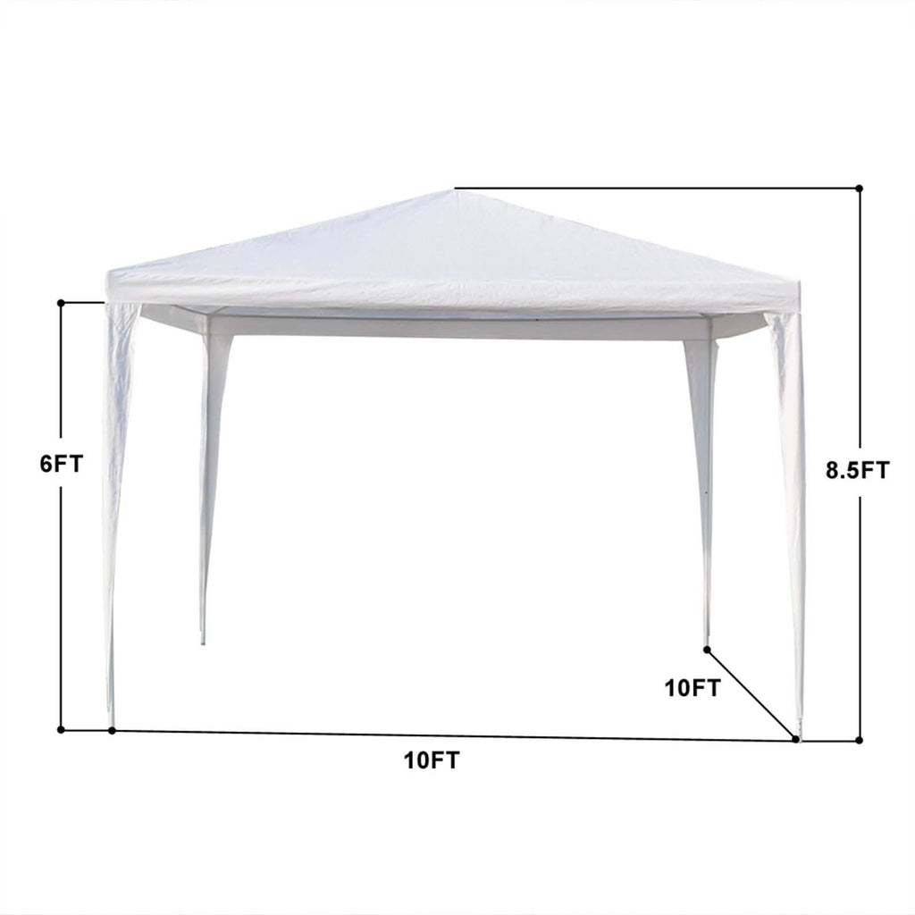 SUPERHOMUSE 3 x 3m Three Sides Waterproof Tent with Spiral Tubes White