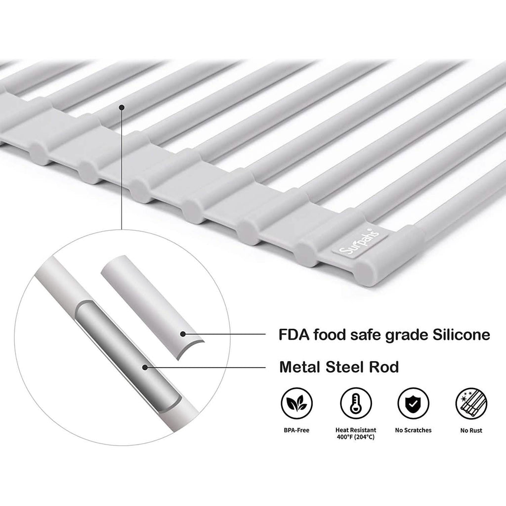 Surpahs over the Sink Multipurpose Roll-Up Dish Drying Rack