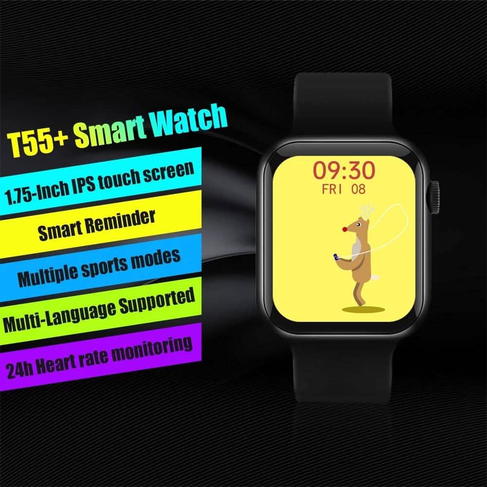 T55+ 1.75-Inch IPS Touch Screen Smart Bracelet Sports Watch