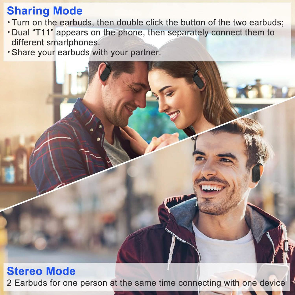 True Wireless Earbuds v5.0 TWS Stereo Earphones Headset