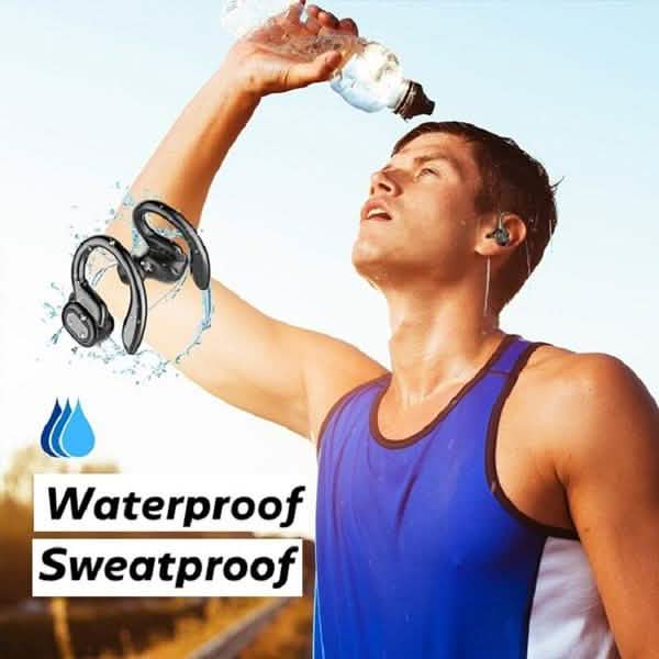 TWS Bluetooth Earphones with Microphones Sport Ear Hook LED Display