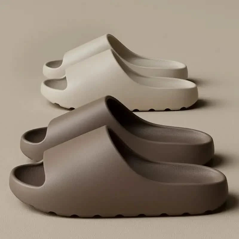 Unisex Soft Slippers, Comfortable Indoor/Outdoor Slide Sandals, Non-slip Textured Design Footwear