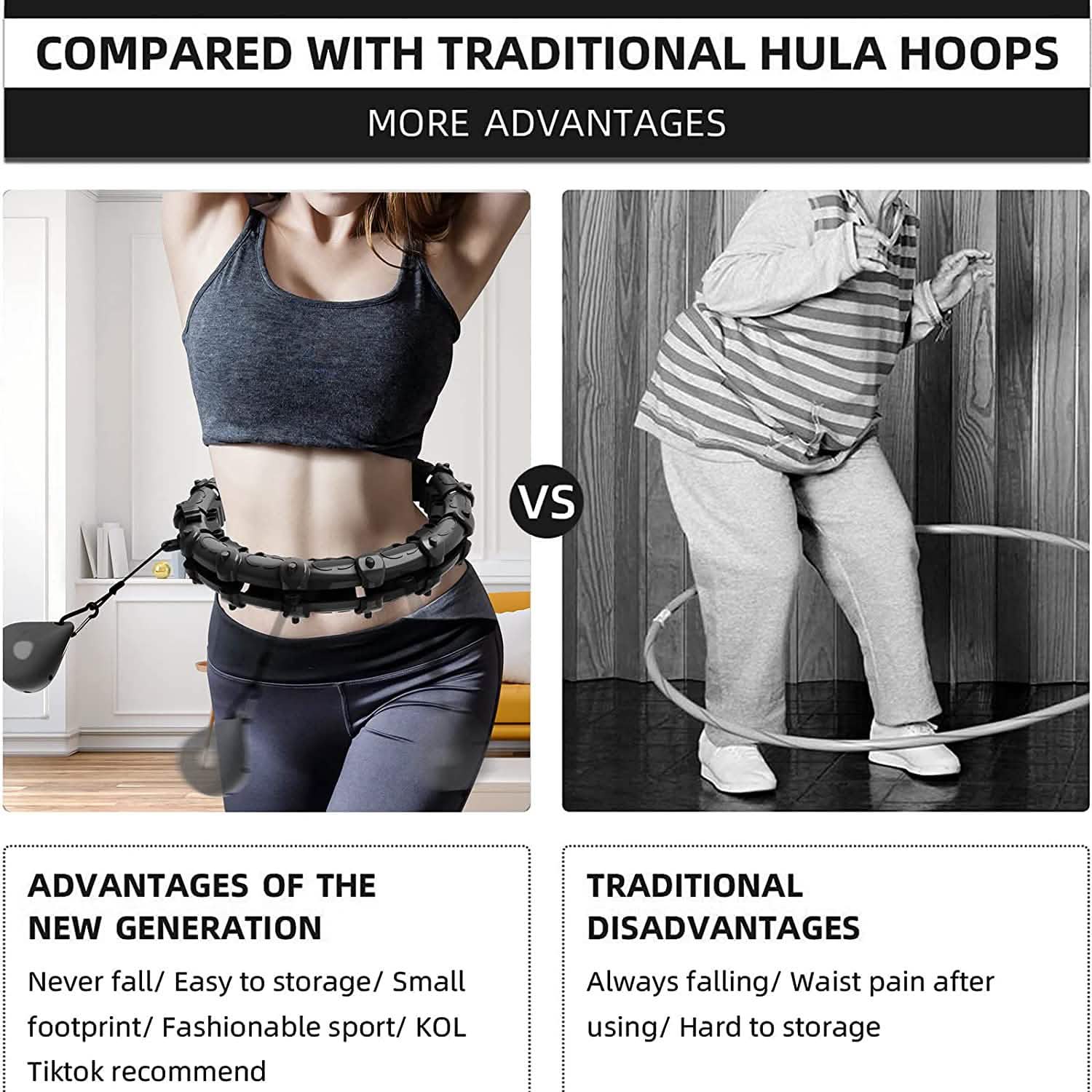 Upgraded Large Size Smart Weighted Exercise Hoola Hoops