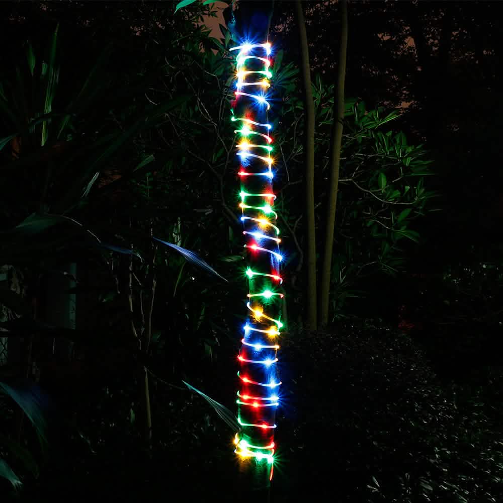 Waterproof 75.5 Ft. 200 LED Colorful Rope String Fairy Lights